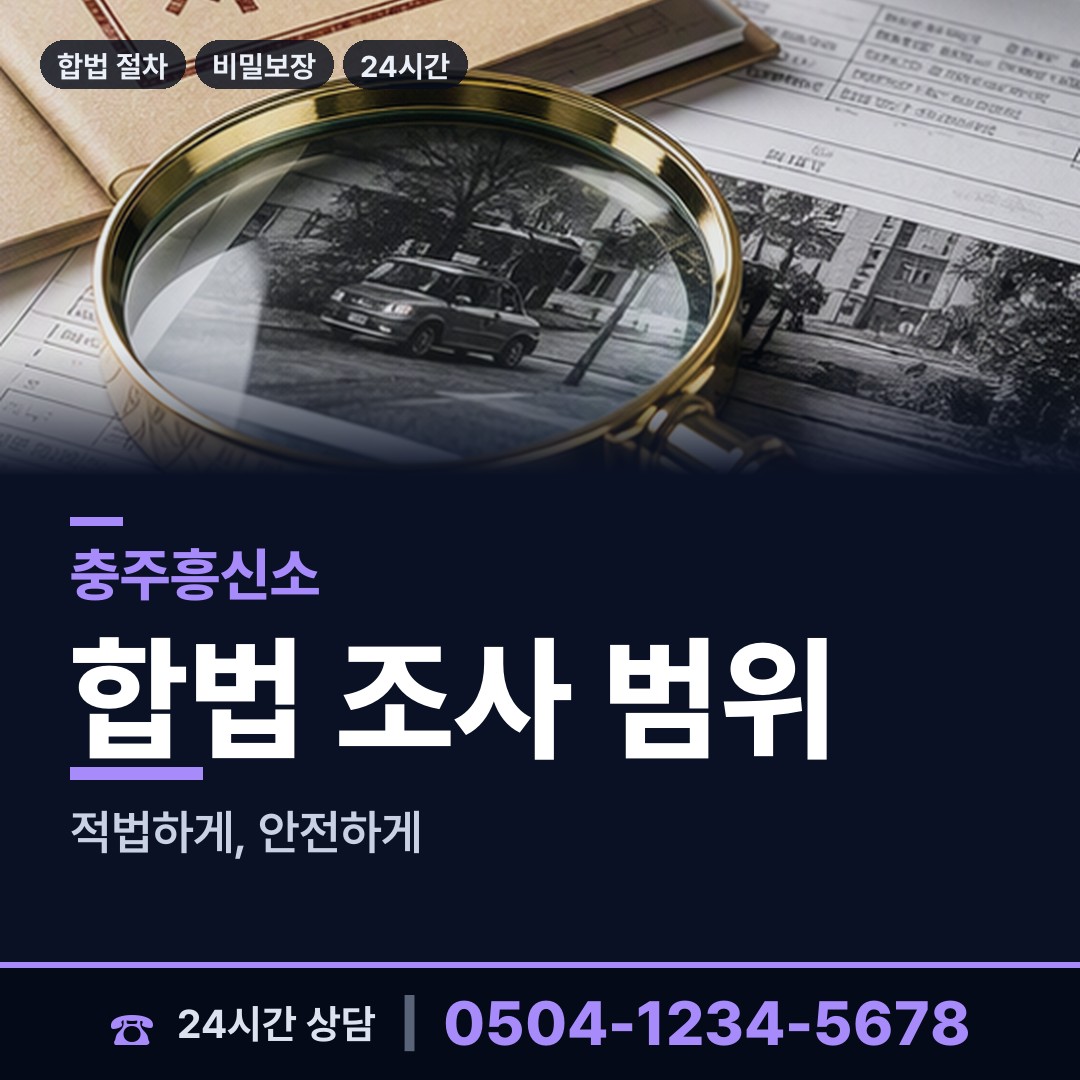 충주 지현동 채용신원조사 상담 안내